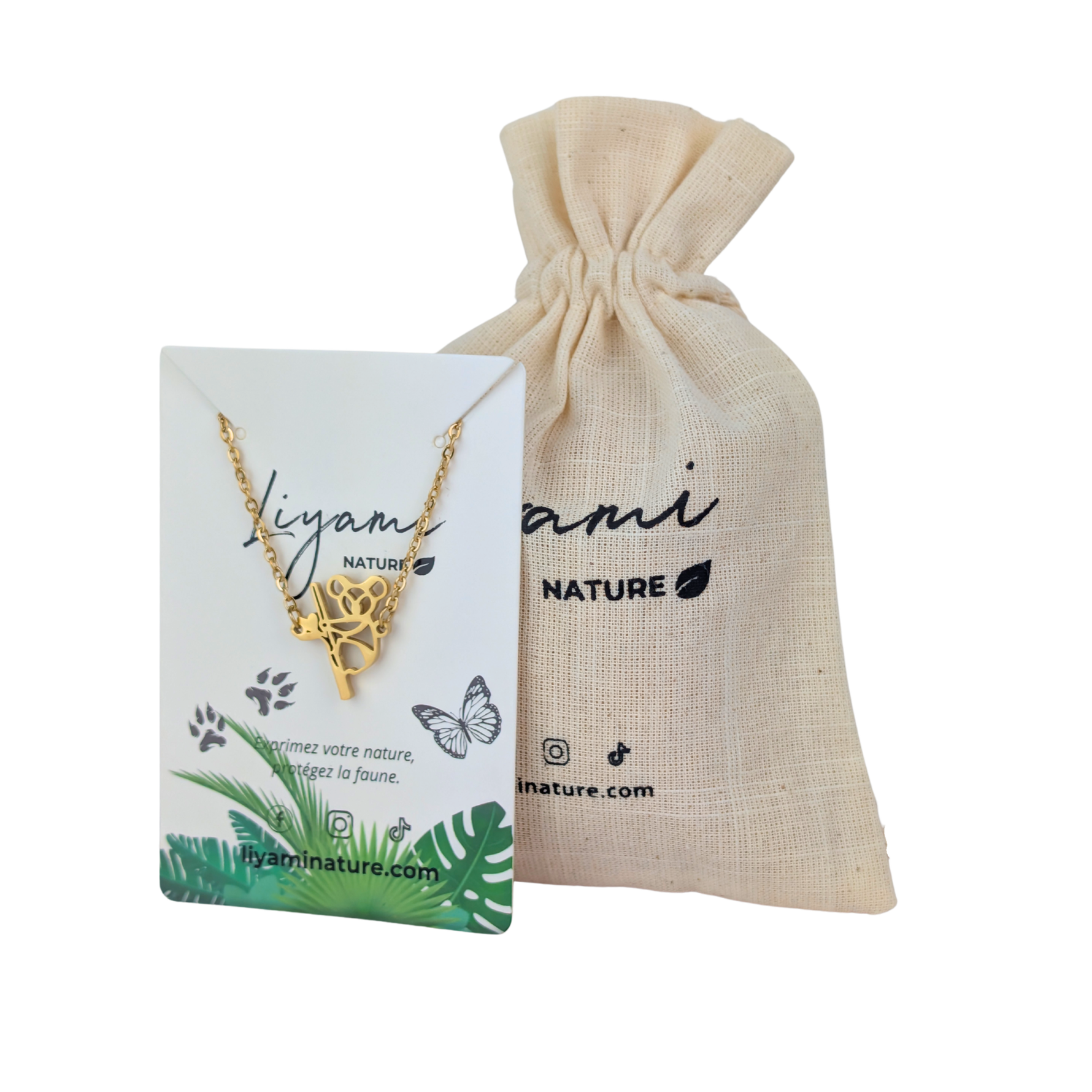 Bracelet koala en acier inoxydable dans son packaging